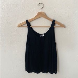 Black Tank Top with cute design at the Bottom